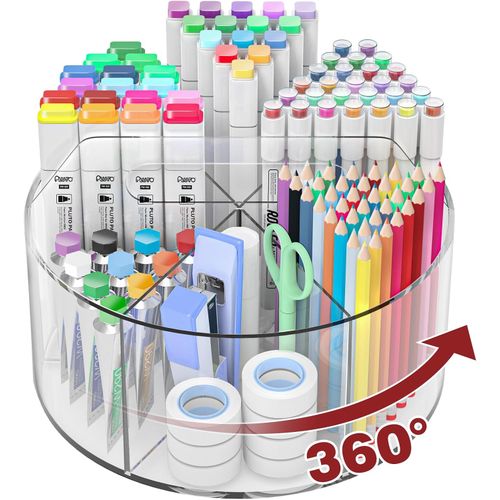 Absonic Organizador marcadores, esferos, lápices, giratorio de 360 grados,