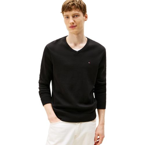 Buzo Tommy Hilfiger de algodón con cuello en V para hombre
