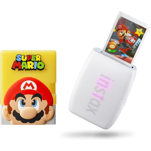 Fujifilm Instax Mini Link 3 Impresora Bluetooth con funda Super Mario