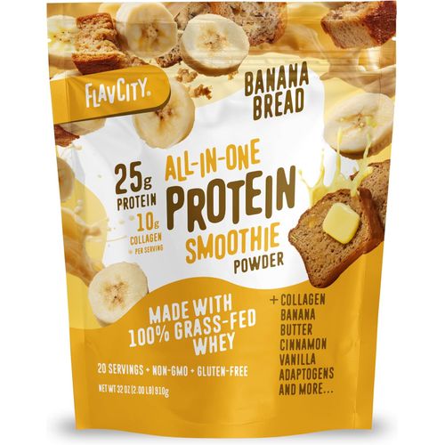 FlavCity Proteína con colágeno sabor pan de banano, 20 porciones