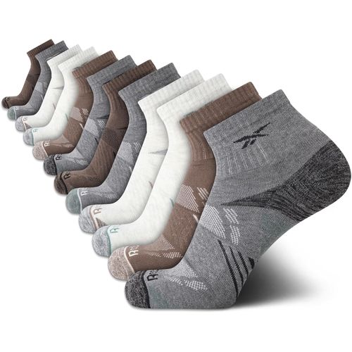 Reebok Medias acolchadas para hombre con soporte de arco, 12 pares