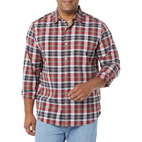 Amazon Essentials Camisa de manga larga para hombre en algodón elástico