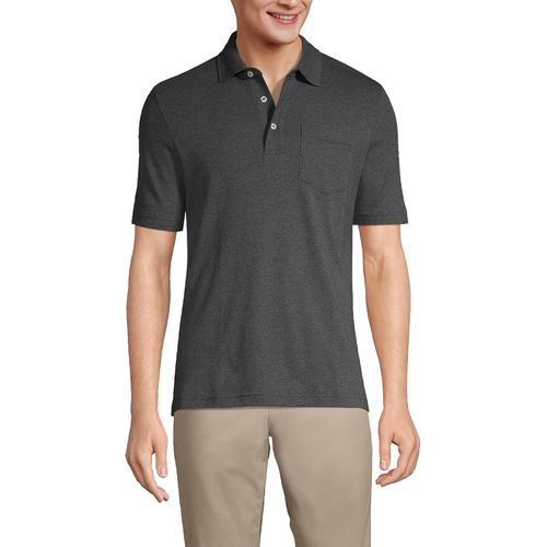 Lands' End - Camisa polo de manga corta de algodón