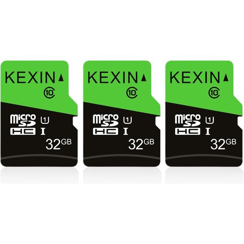 Paquete de 3 microSD de 32 GB clase 10 con lectura hasta 80 MB/s