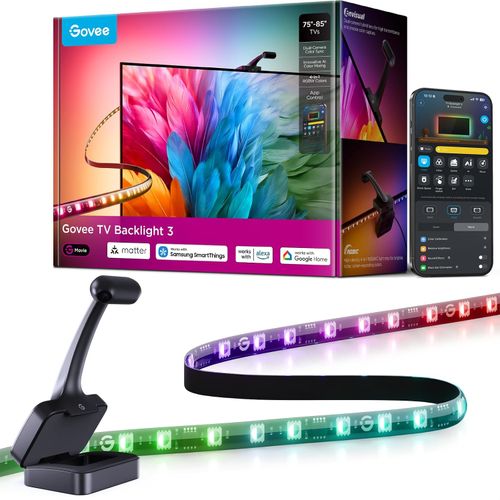 Govee Retroiluminación de TV 3 con lente dual de 4 MP, luces de TV