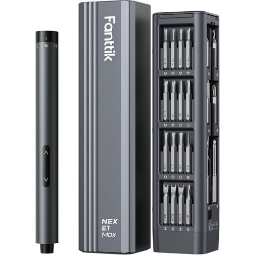 Fanttik E1 Max Electric Screwdriver, 53-in-1 Screwdriver for DIY (Grey)