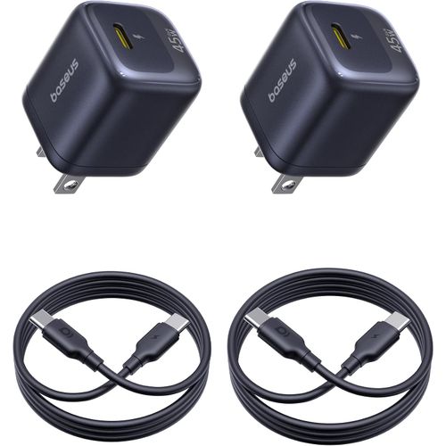 paquete de 2 cargadores Baseus USB-C de 45 W