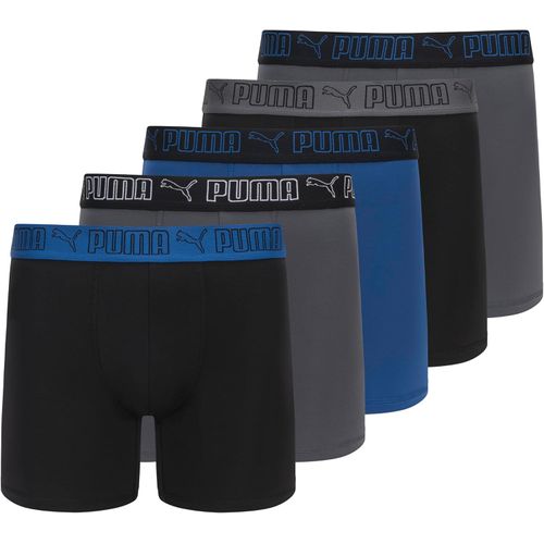 PUMA Paquete de 5 calzoncillos tipo bóxer Performance para hombre