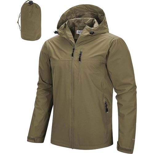 33,000ft Chaqueta impermeable plegable para hombre con capucha
