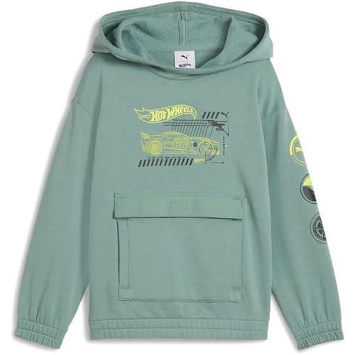 PUMA Sudadera infantil Hot Wheels con capucha y bolsillo frontal