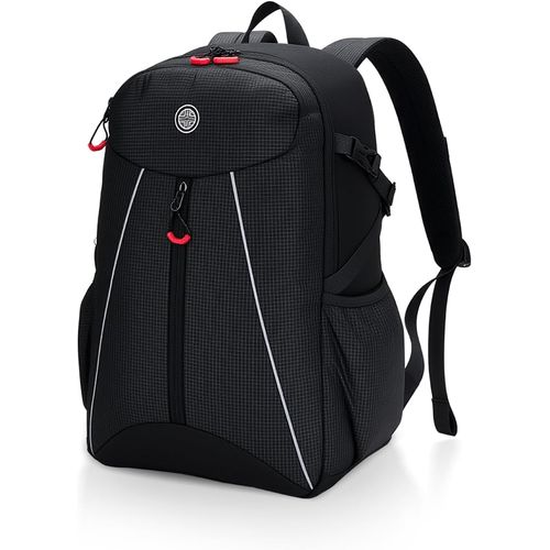 Mochila negra para portátil de 26 L, ligera y resistente al agua