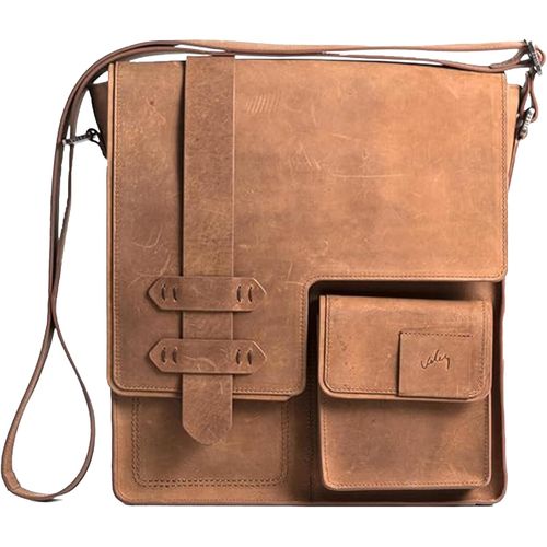 VELEZ Bolso bandolera de cuero de grano superior para hombre