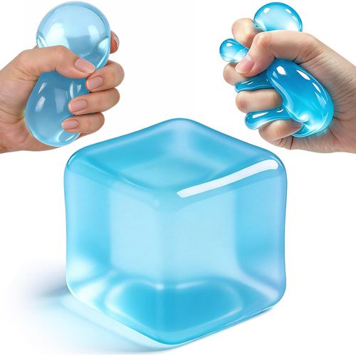 Cubo Squishy Juguetes para aliviar el estrés, juguetes sensoriales transparentes