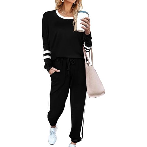 Sudadera para mujer de 2 piezas para mujer con cuello redondo y sudaderas