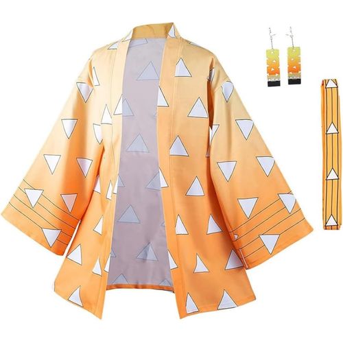 Conjunto de bata de cosplay de anime para hombres , kimono, cárdigan, chaqueta y aretes