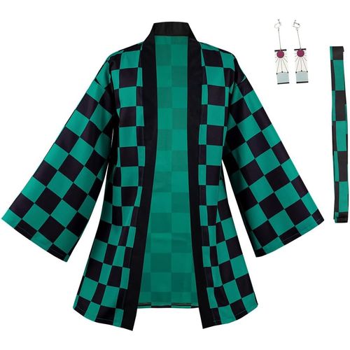 Conjunto de bata de cosplay de anime para hombres y mujeres, kimono, cárdigan