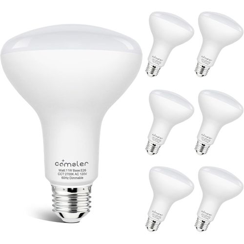 comzler Bombillas LED BR30 E26 Base 65W equivalente a 2700K blanco cálido
