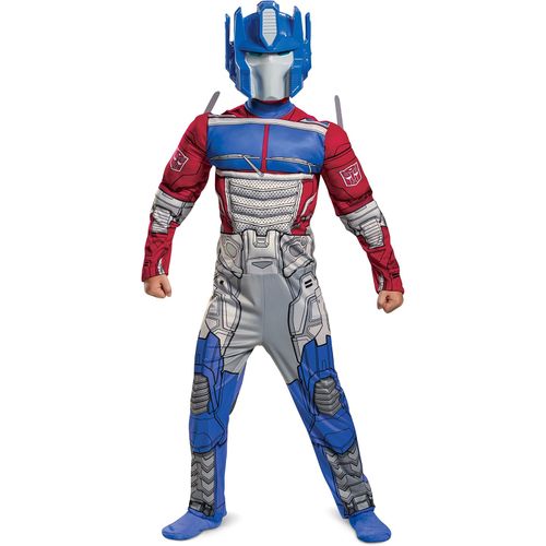 Disfraz muscular de Optimus Prime para niños, talla M
