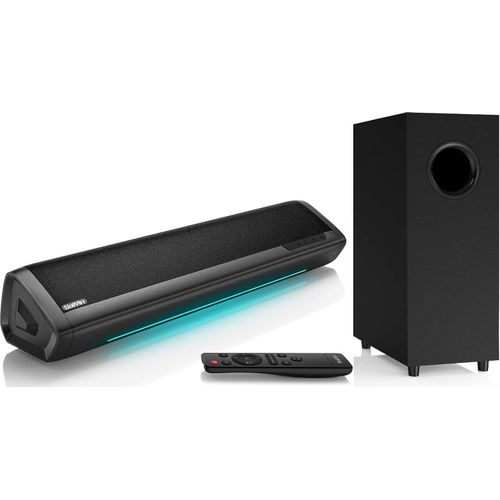 Barra de Sonido 100 W con Subwoofer, Bluetooth y Óptica