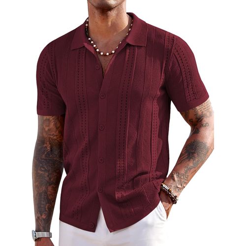 COOFANDY Camisas polo de punto manga corta