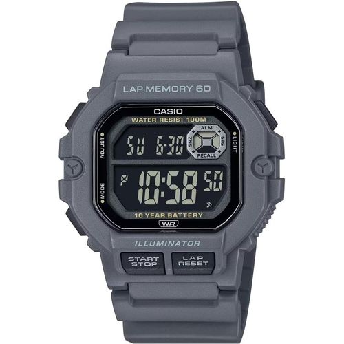 Casio WS-1400H Reloj Deportivo Digital, 60 Vueltas y 100 m