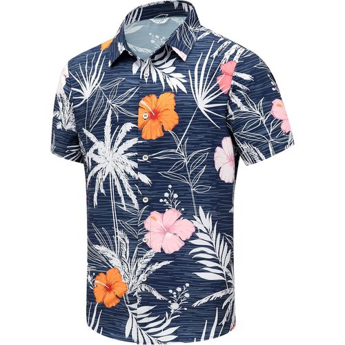Camisa hawaiana para hombre, unisex, de manga corta, con botones, para la playa