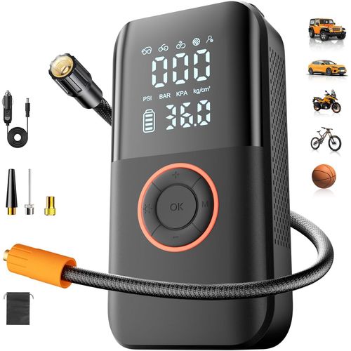 Inflador de neumáticos portátil de doble potencia, compresor de aire 150PSI