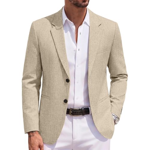 COOFANDY Blazer casual de dos botones para hombre