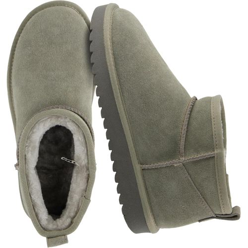 CUSHIONAIRE Hip-3 Botas de tobillo de cuero genuino de ante para mujer