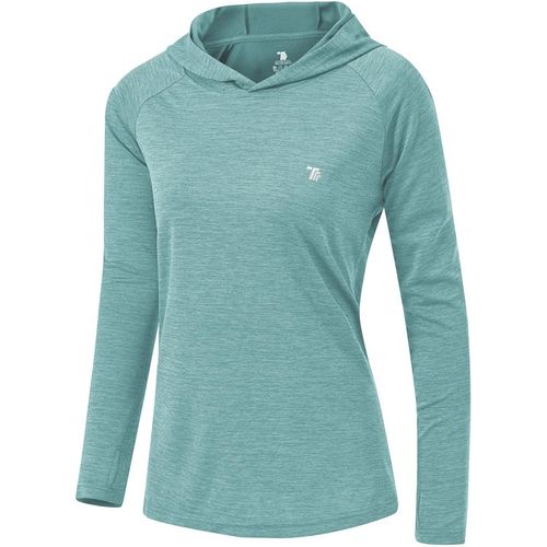 TBMPOY - Sudadera con capucha para mujer con protección solar, manga larga