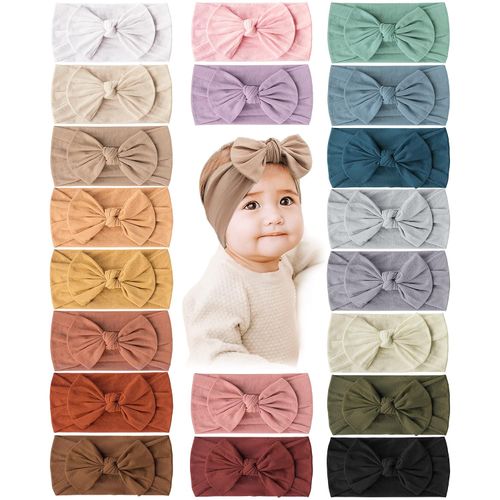 Prohouse: Set de 20 lazos y diademas para niña, cintas