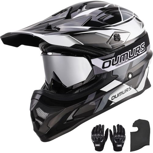 Casco de Motocross para Adulto DOT con Gafas y Accesorios