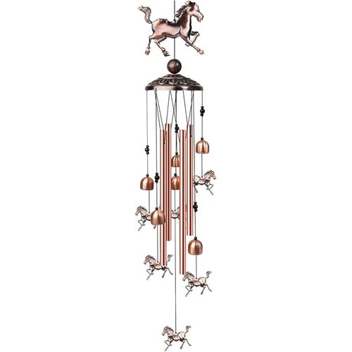 Campanilla de Viento de Caballos para Jardín, Cobre