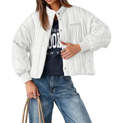 Chaqueta Acolchada Ligera para Mujer con Botones