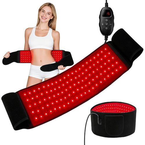 Cinturón de terapia de luz roja para cuerpo, 105 LED de terapia de luz infrarroja