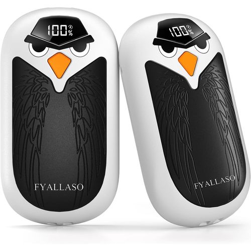 Calentadores de manos recargables, 2 unidades, pantalla LED