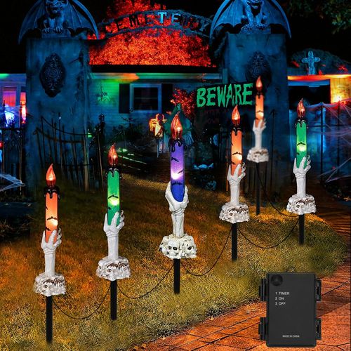 Paquete de 6 luces de vela para exteriores, luces de vela para exteriores