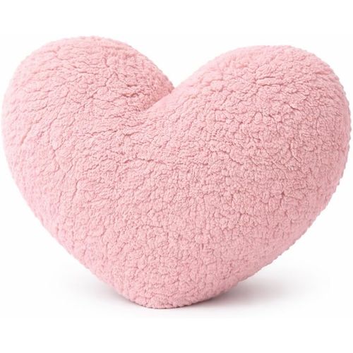 Almohada de sherpa en forma de corazón