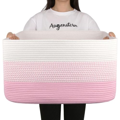 cesta de juguetes rosa