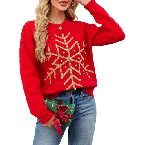 Suéter Navideño para Mujer de Punto Jacquard