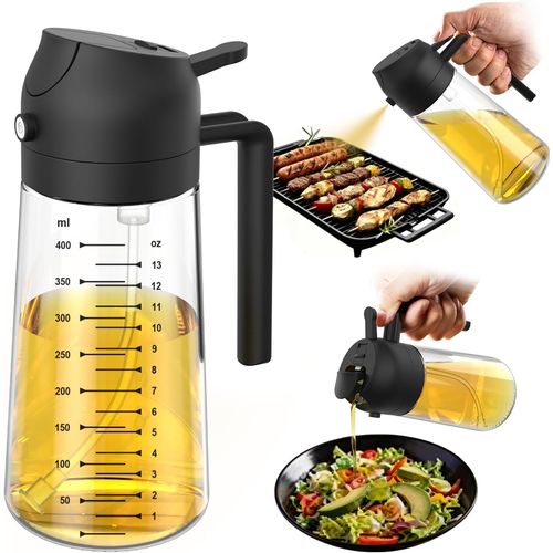 Pulverizador de aceite de oliva de vidrio de 16oz/470ml para cocinar