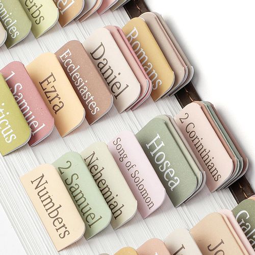 Mr. Pen - Fichas para la Biblia, 75 separadores laminados con estilo bohemio