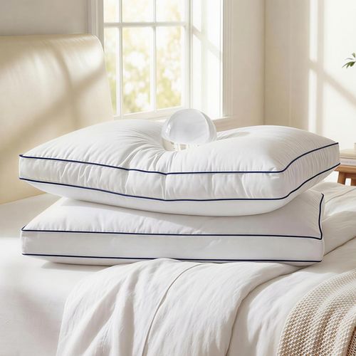 Juego de 2 almohadas de plumas tamaño Queen