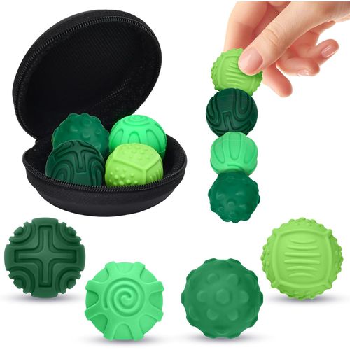 Set de 4 Bolas Magnéticas Antiestrés de Silicona Sensoriales