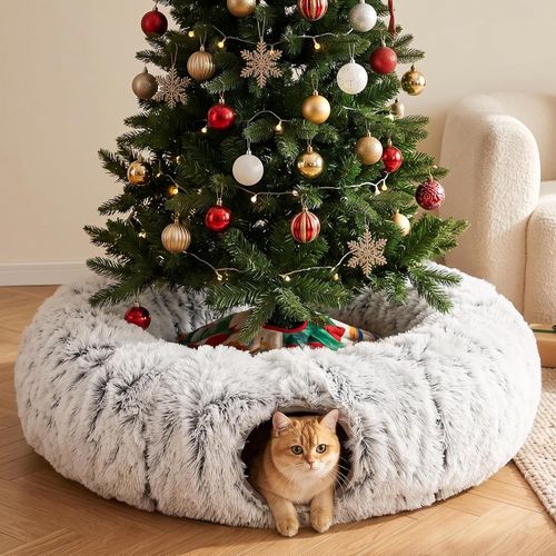 Túnel y Cama 3 en 1 para Gatos Grandes de 100 cm
