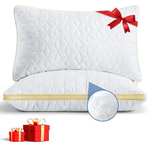 Set de 2 Almohadas Queen Suaves y Esponjosas Tipo Hotel