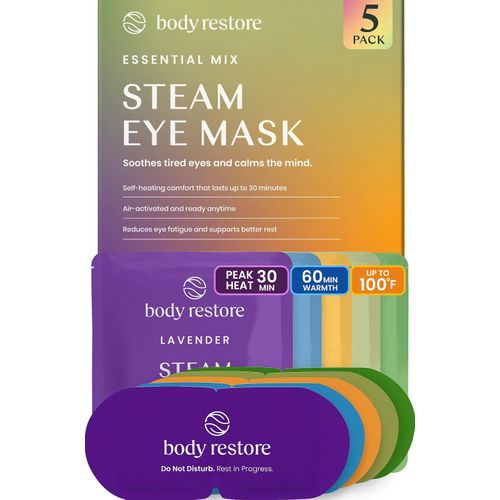Mascarilla para ojos calentada Body Restore, compresa tibia para ojos secos