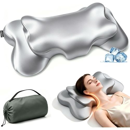 Almohada de cuello para dormir, almohada portátil de espuma viscoelastica