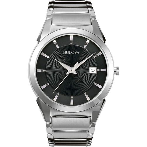 Bulova Reloj de hombre de 3 manecillas con calendario y fecha, mecanismo de cuarzo