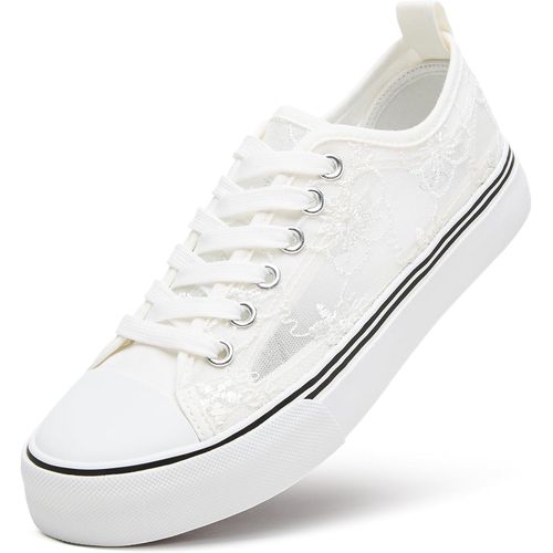 Zapatillas Mujer de Lona y Malla con Bordado Floral